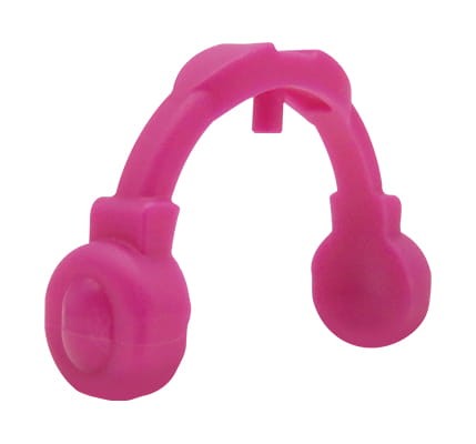 LEGO słuchawki Friends w kolorze różowym (magenta), z mocowaniem