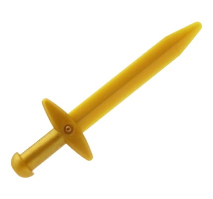 LEGO miecz w kolorze złotym