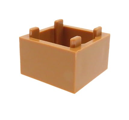 LEGO skrzynka / pojemnik / pudełko w kolorze ciemnym cielistym (medium nougat)