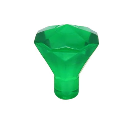 LEGO diament w kolorze przezroczystym zielonym