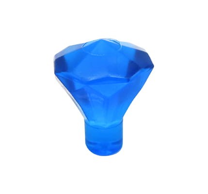 LEGO diament / kryształ w kolorze przezroczystym ciemnoniebieskim