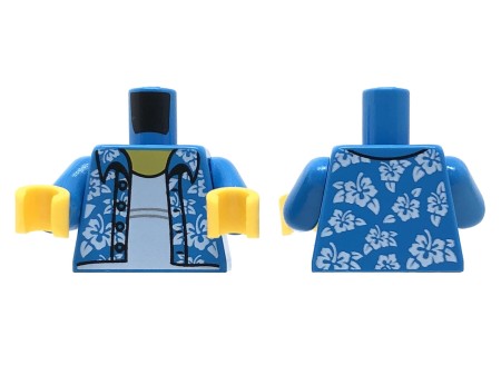 Tors figurki LEGO koszula hawajska w kolorze dark azure.