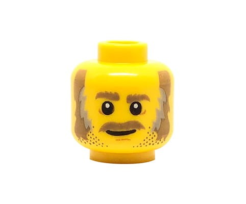 Accéder au produit Tête de figurine LEGO - homme, moustache et favoris