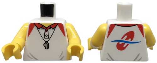 Przejdź do produktu LEGO tors figurki - ratownik / biała koszulka z gwizdkiem