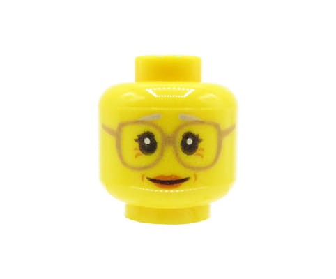 Zum Produkt LEGO Minifigurenkopf - Frau / Oma, Brille