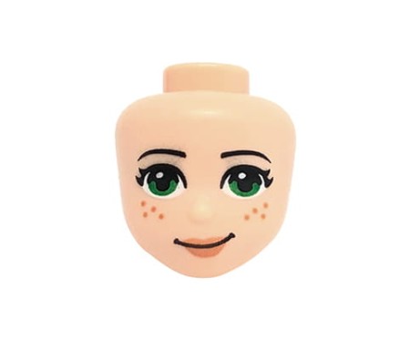 LEGO Friends głowa / główka figurki – zielone oczy