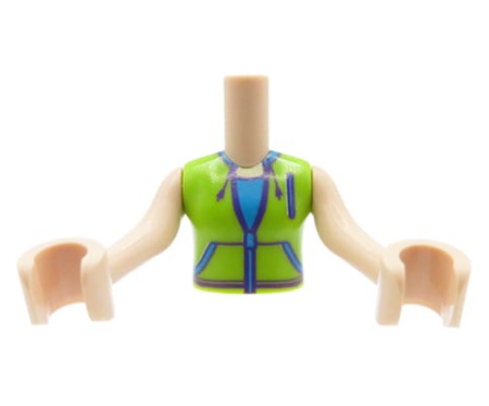 Tors figurki LEGO Friends limonkowa kamizelka na zamek, bez rękawów