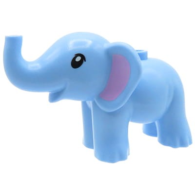 LEGO słoń / słonik / słoniątko w kolorze jasnym niebieskim