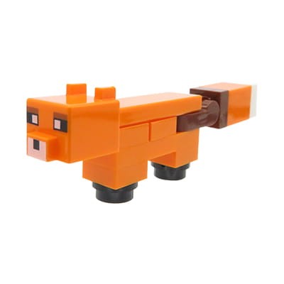 Mini figurka LEGO Minecraft lis / kot / fox w kolorze pomarańczowym