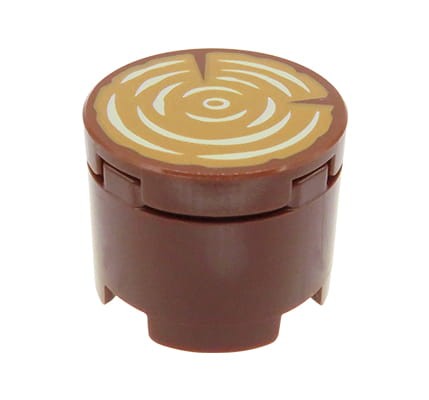 LEGO pień drzewa / pieniek w kolorze brązowym