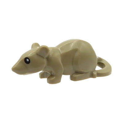 LEGO szczur / mysz w kolorze ciemnym piaskowym