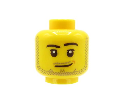 Przejdź do produktu LEGO głowa / główka figurki - mężczyzna, zarost, uśmiech