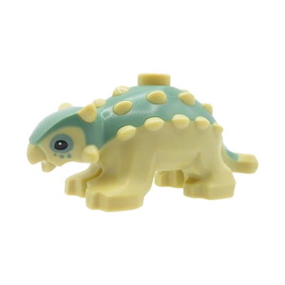 LEGO Jurassic World mały dinozaur ankylozaur w kolorze piaskowo-zielonym