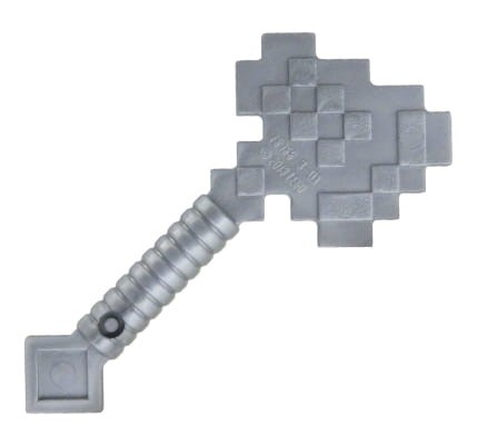 LEGO Minecraft siekiera / topór w kolorze srebrnym matowym