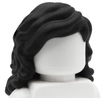 LEGO Friends włosy figurki - czarne, długie, falowane