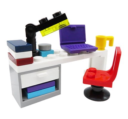 Przejdź do produktu Meble / Mebelki: Biurko - customowy model z klocków LEGO 
