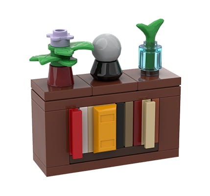 Przejdź do produktu Meble / Mebelki : Półka z książkami - model z klocków LEGO