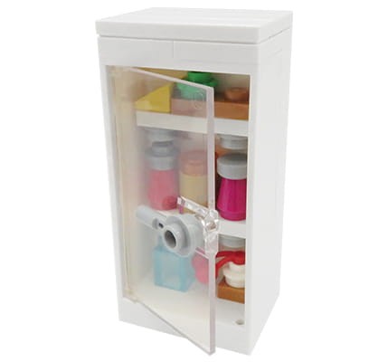 Kuchnia: Lodówka z jedzeniem i napojami - mały zestaw z LEGO