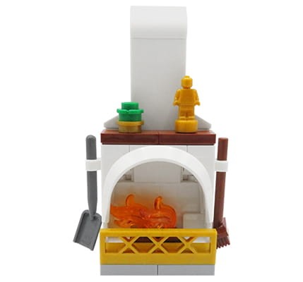 Kominek + akcesoria - mały zestaw z klocków LEGO