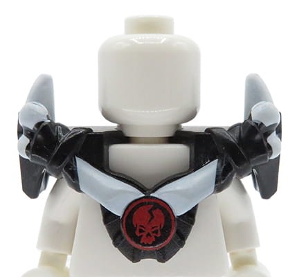 LEGO zbroja / pancerz Ninjago - czarny z nadrukiem czaszki