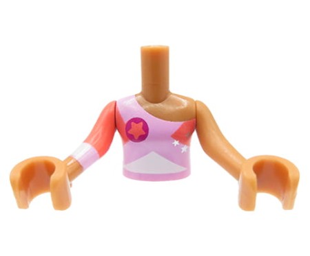 LEGO Friends tors figurki - bluzka z jednym rękawem jasna różowa