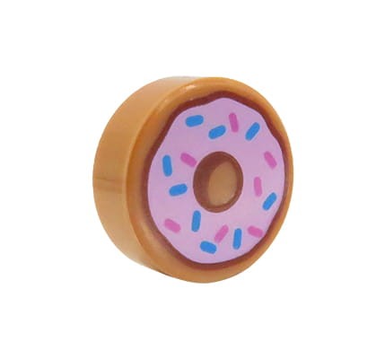 LEGO pączek / donat z lukrem i posypką