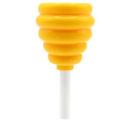 LEGO wata cukrowa na patyku - jasna pomarańczowa