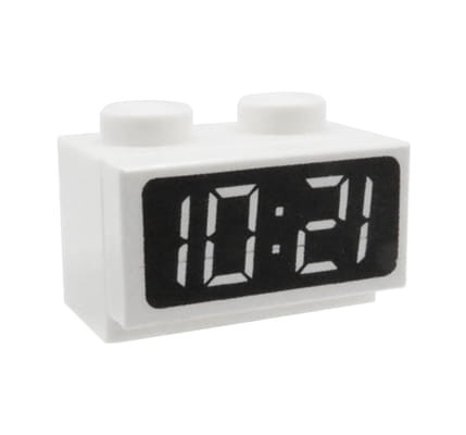 LEGO zegarek elektroniczny / zegar / budzik - biały