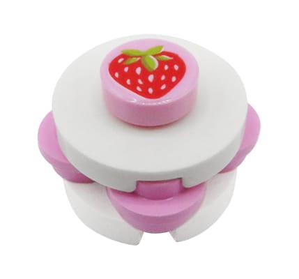 LEGO tort / ciasto / deser truskawkowo - śmietankowy