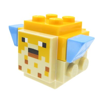 Minifigurka LEGO Minecraft ryba rozdymka  jasna pomarańczowa i piaskowa