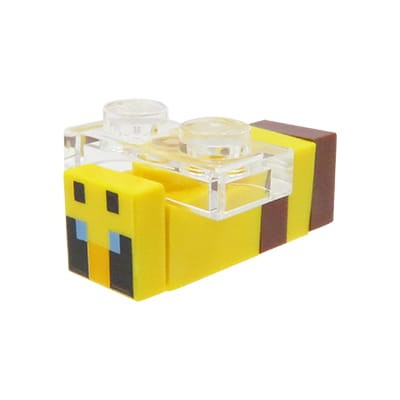 Mini figurka LEGO Minecraft pszczoła / pszczółka przyjazna w kolorze żółtym i brązowym