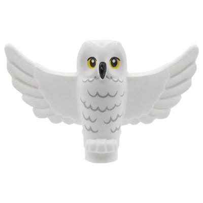 LEGO sowa / sówka Hedwiga (Harry Potter) w kolorze białym z rozpostartymi skrzydłami
