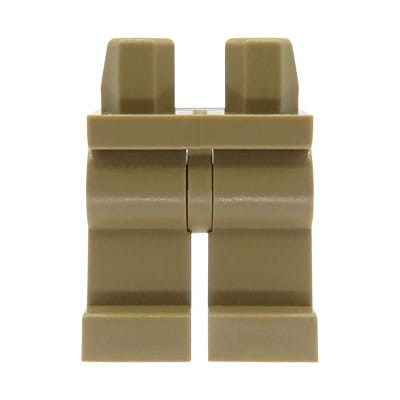 Nogi / spodnie figurki LEGO w kolorze ciemnym piaskowym, jednolite