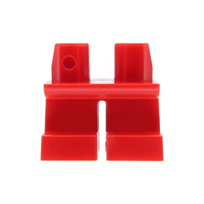 Nogi / spodnie figurki LEGO w kolorze czerwonym, krótkie, jednolite