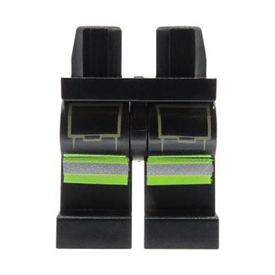 Zum Produkt LEGO Minifigurenbeine – schwarze Hose, reflektierende Streifen