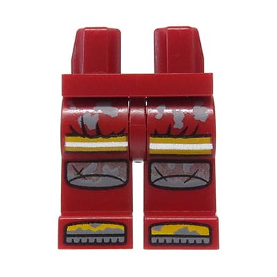 Przejdź do produktu LEGO nogi / nóżki figurki - bordowe spodnie, nakolanniki, buty