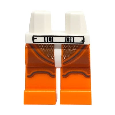 Nogi / spodnie figurki LEGO pomarańczowe z nadrukiem