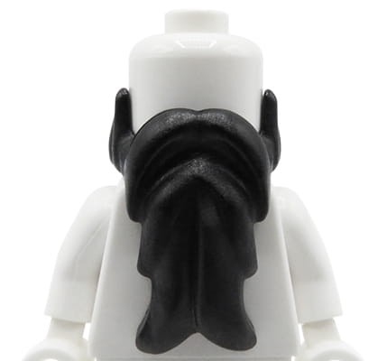 LEGO broda w kolorze czarnym, długa.