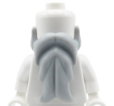 LEGO broda w kolorze jasnym szarym, długa.