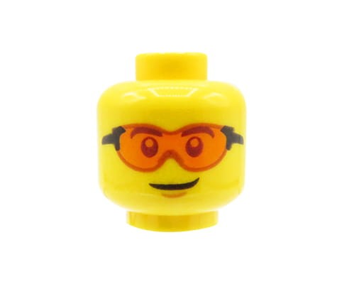 Przejdź do produktu LEGO głowa / główka figurki - mężczyzna, sportowe okulary