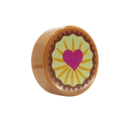 LEGO ciastko - okrągłe z sercem