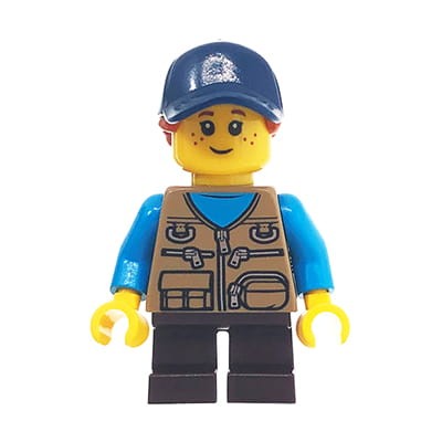 LEGO City Minifigure - Little Girl in a vest and a cap
Mini figurka LEGO - dziewczynka w kamizelce i czapce z daszkiem