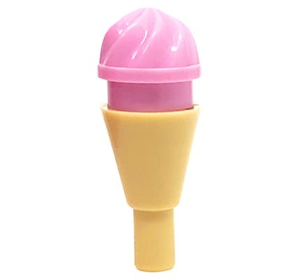 LEGO lody w wafelku - malinowe