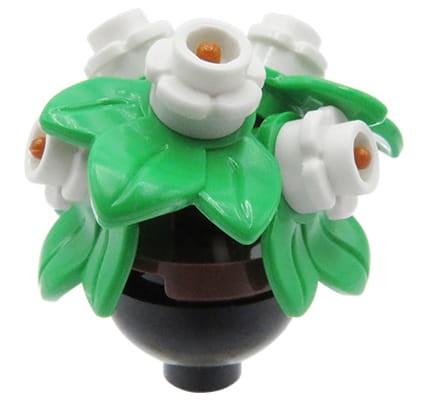 Kwiaty w doniczce - białe - 100% LEGO