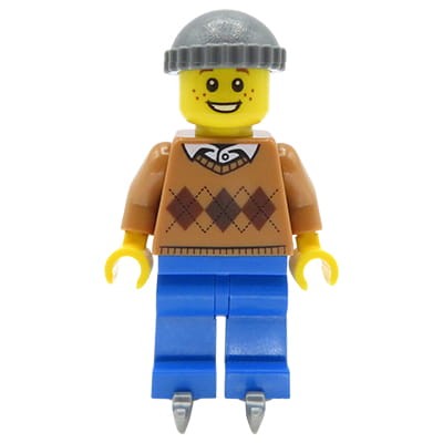 LEGO City Minifigure - Boy / Teenager in a medium nougat sweater and skates
Mini figurka chłopak / nastolatek na łyżwach, w brązowym swetrze