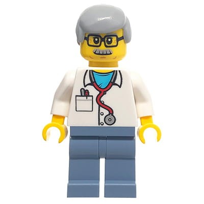 LEGO City Minifigure - Doctor (Veterinarian) with a red stethoscope 
Mini figurka - lekarz (weterynarz) z czerwonym stetoskopem