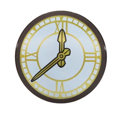 Zum Produkt LEGO Schild mit Uhr - rund / kreisförmig