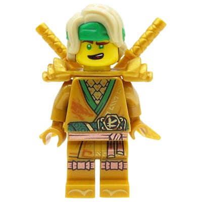 LEGO Ninjago - mini figurka Lloyd / Złoty Ninja + miecze