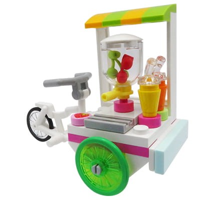 LEGO wózek / rower / stoisko z lemoniadą i sokami