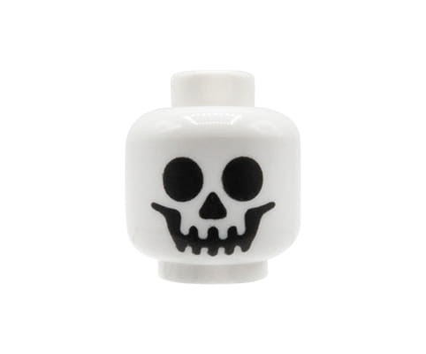 Przejdź do produktu LEGO głowa / główka figurki - kościotrup / czaszka, biała
